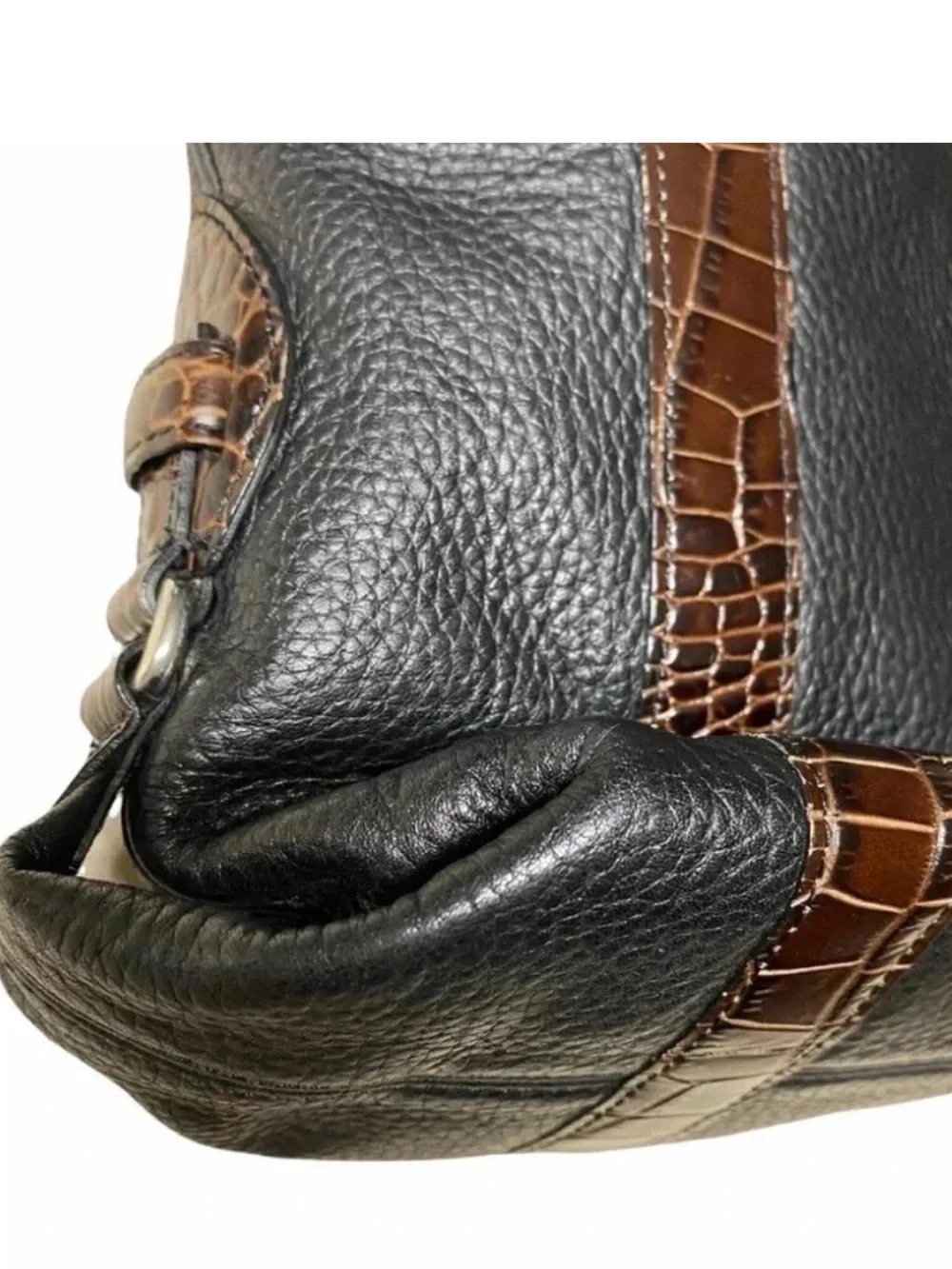 Brighton Heloise Black Pebbled Leather Tote